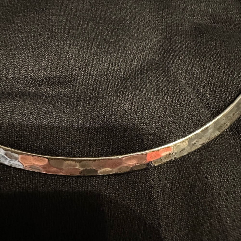 Sterling silver stamped neck collar choker - Picture 6 of 7